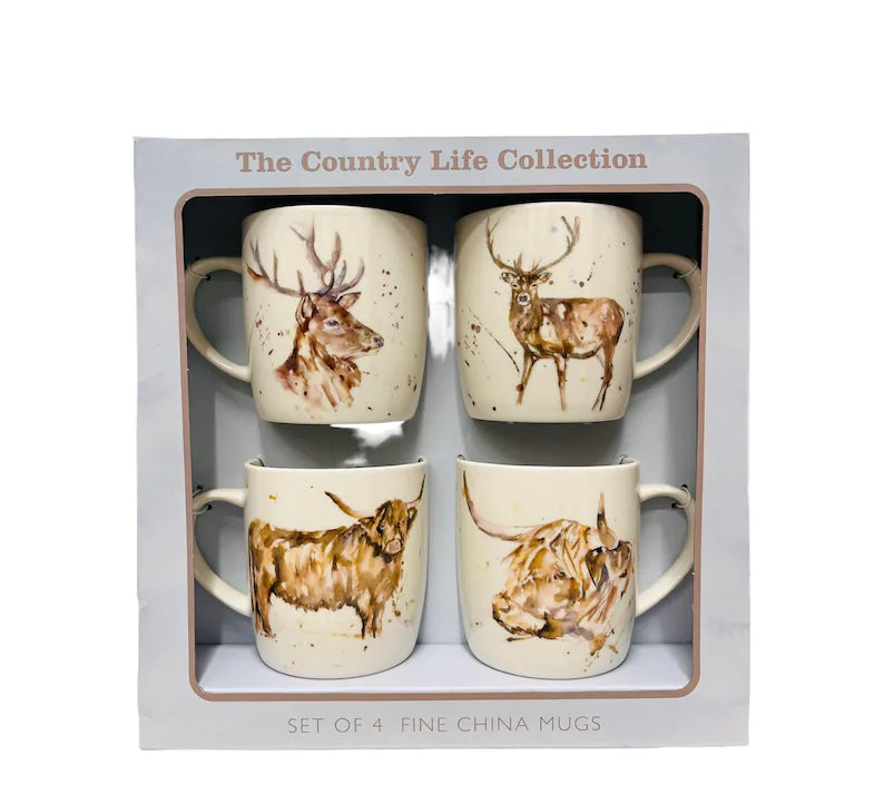 Stag Set of 4 Mugs