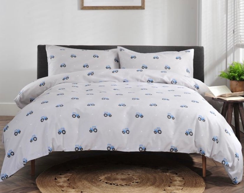 Blue Tractor Duvet Set