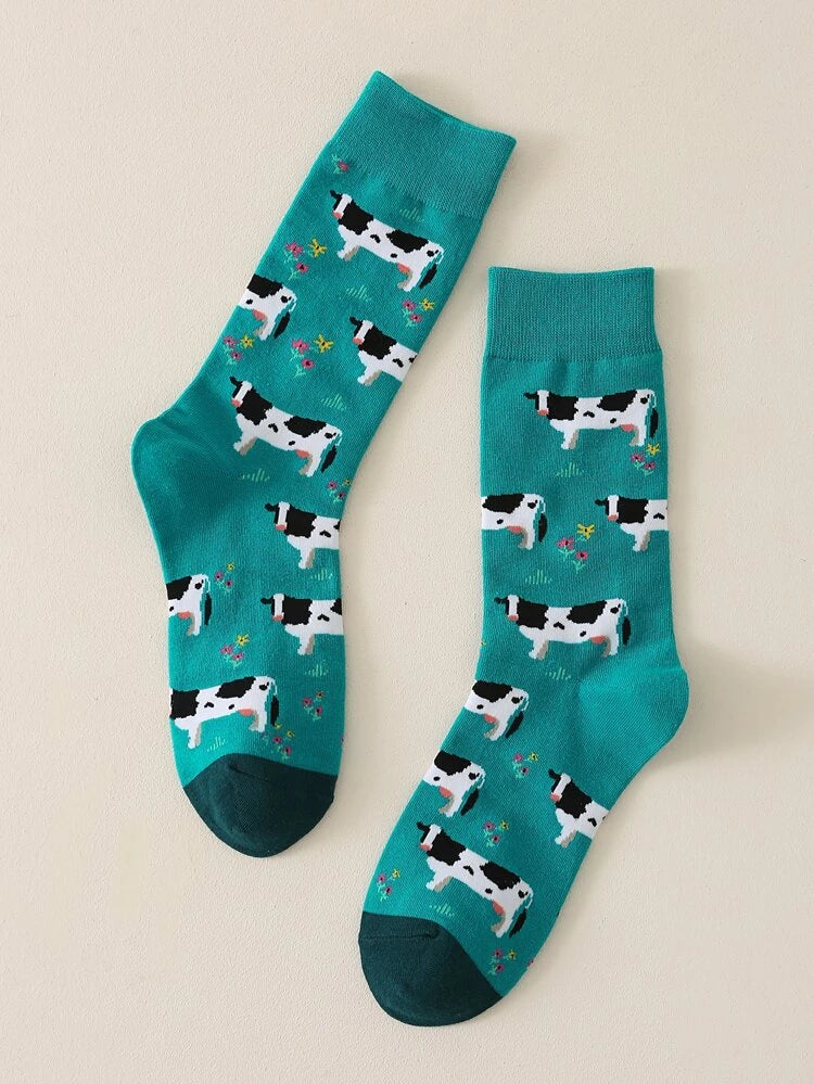 Cow Print Socks