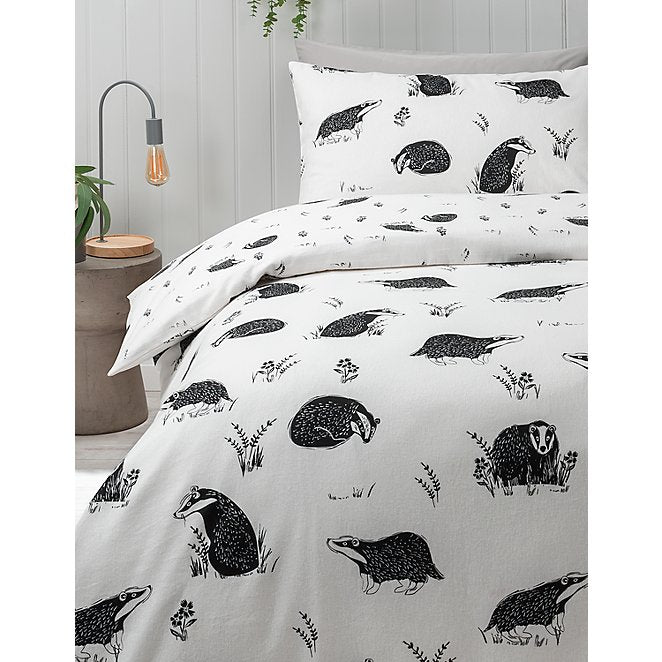 Brushed Cotton Badger Duvet Set