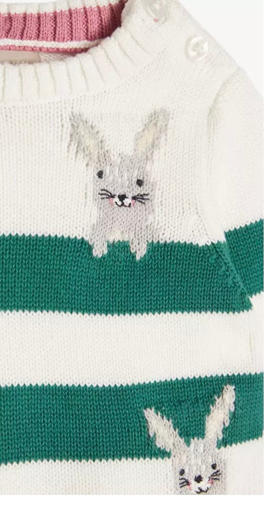 Stripped Bunny Knitted Jumper