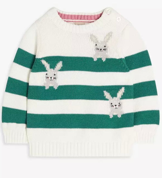 Stripped Bunny Knitted Jumper