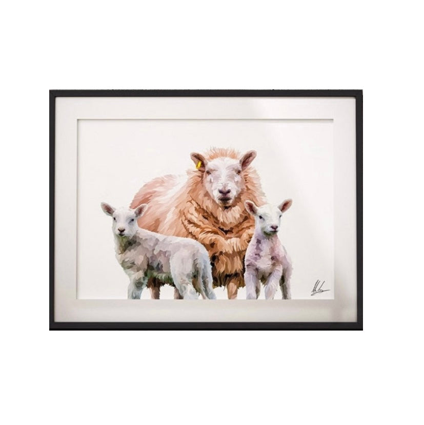 Ewe & Lamb Print