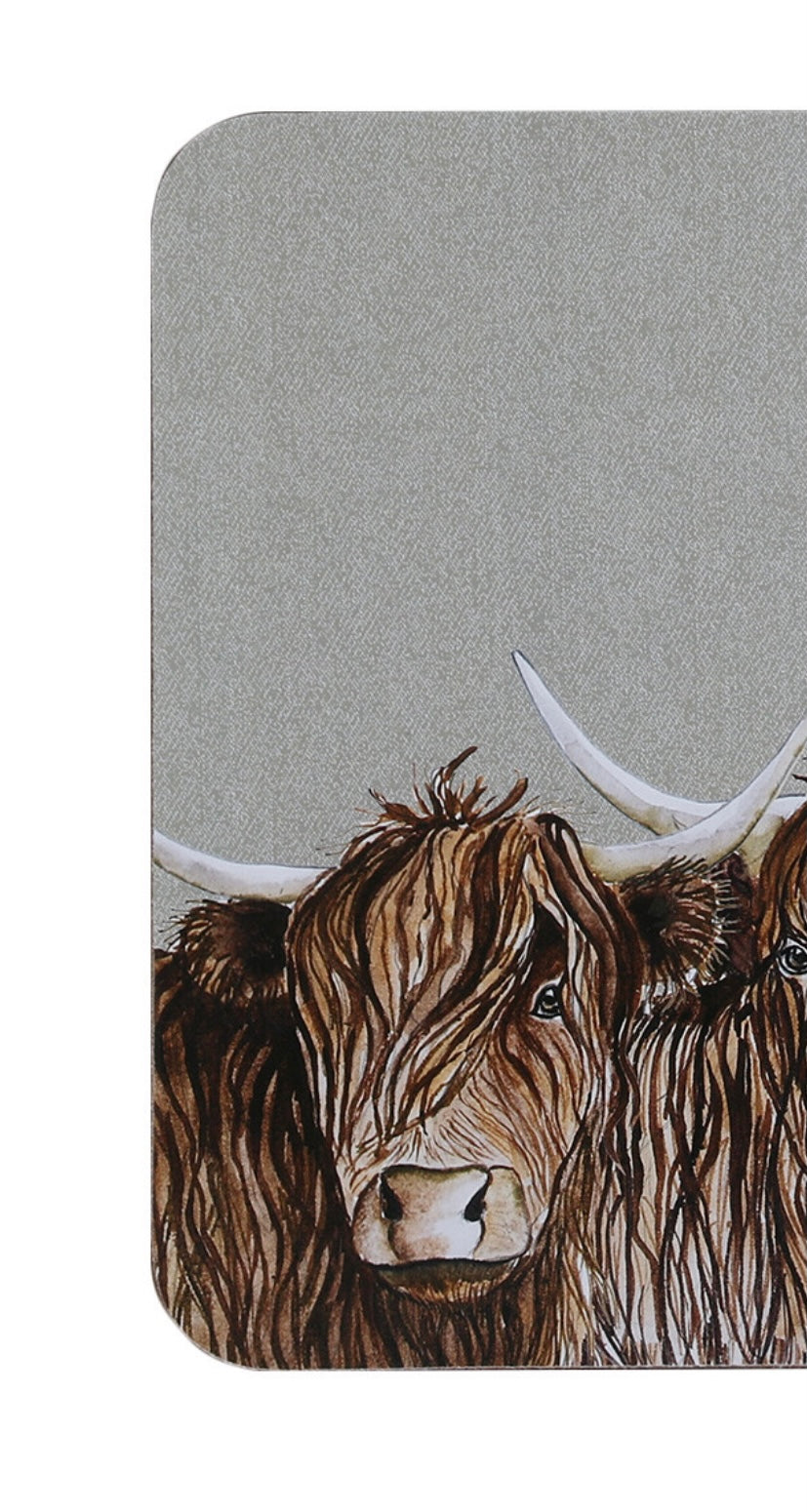 Set of 6 Highland Cow Placemats