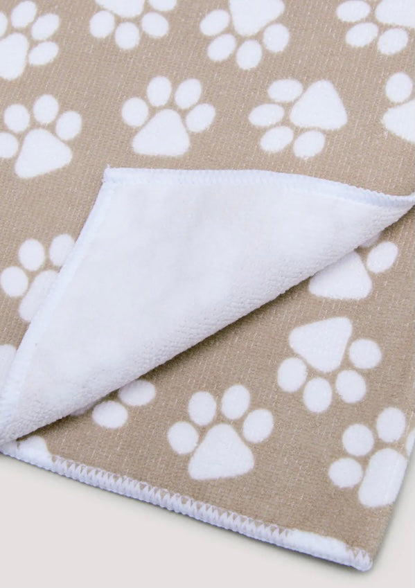 Paw Print Towel in Beige