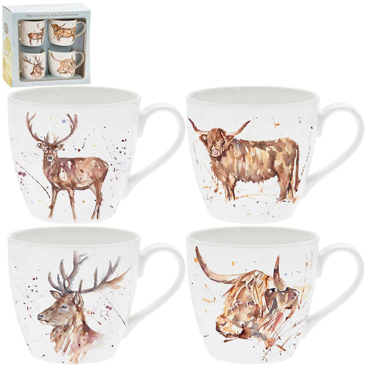 Stag Set of 4 Mugs