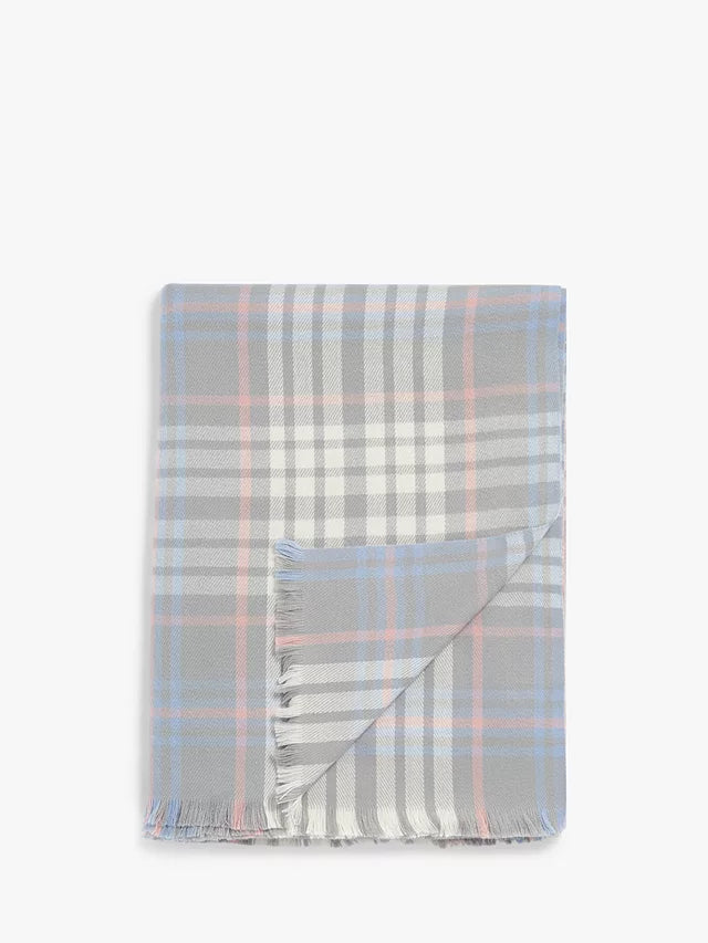 Grey Check Throw