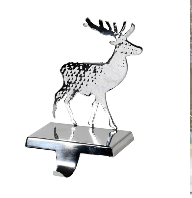 Stag Silver Stocking Holder