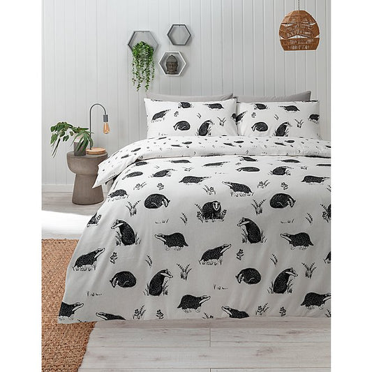 Brushed Cotton Badger Duvet Set