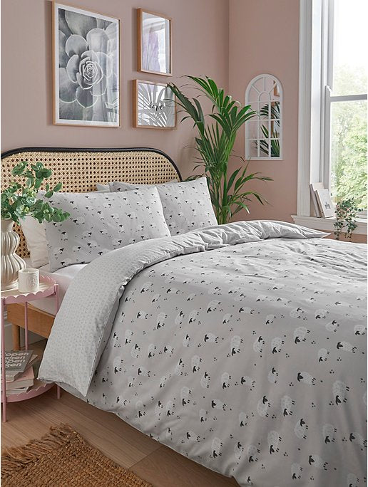 Neutral Sheep Print Duvet Set