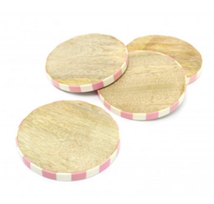 Striped Wooden Coasters