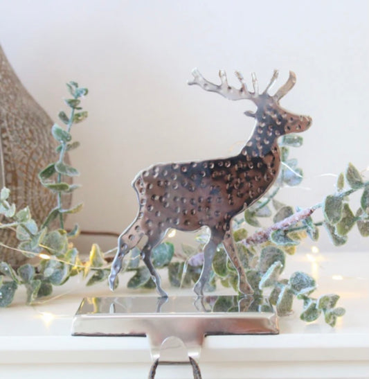 Stag Silver Stocking Holder