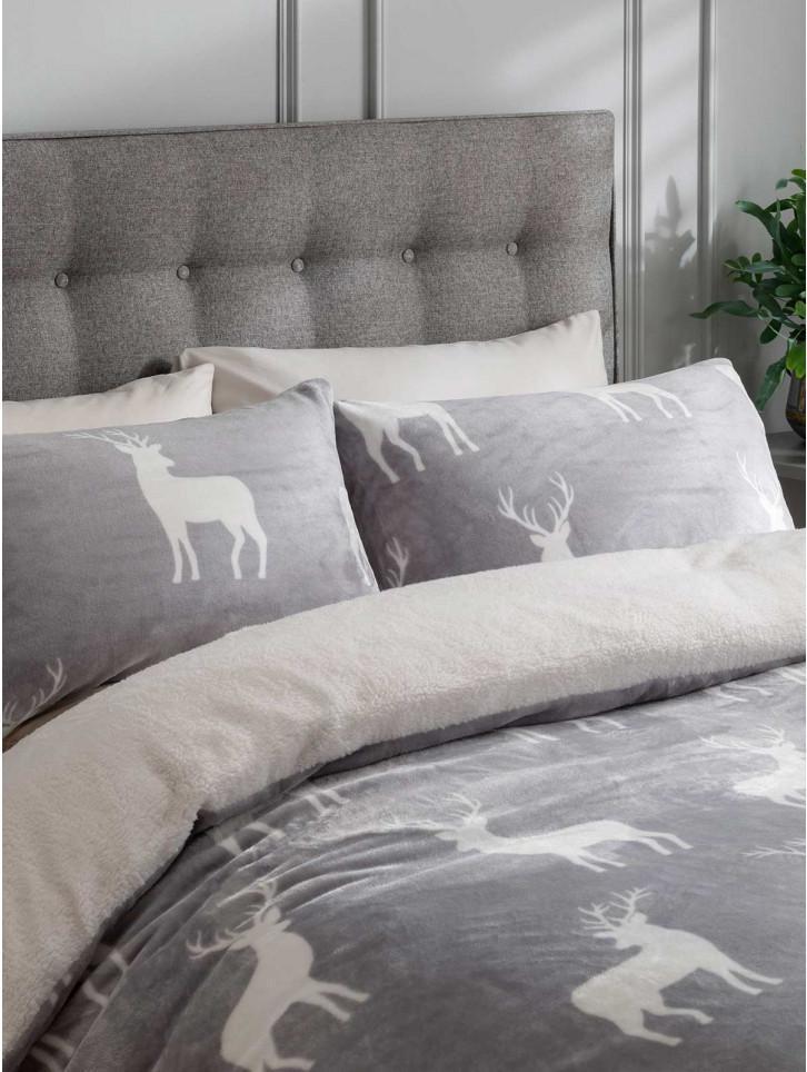 Super soft Sherpa Stag Double Duvet set