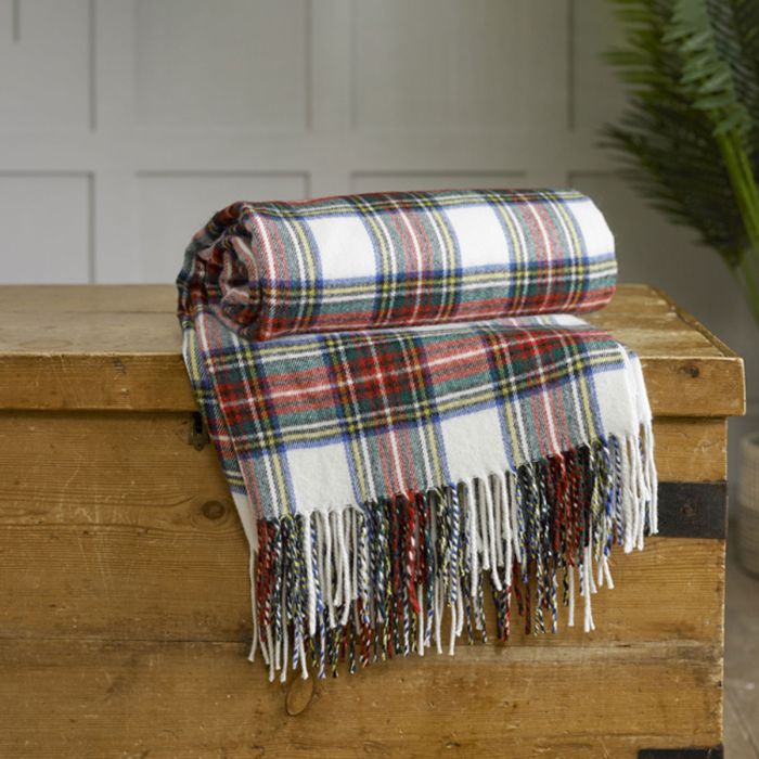 Stewart Tartan Cashmere Throw