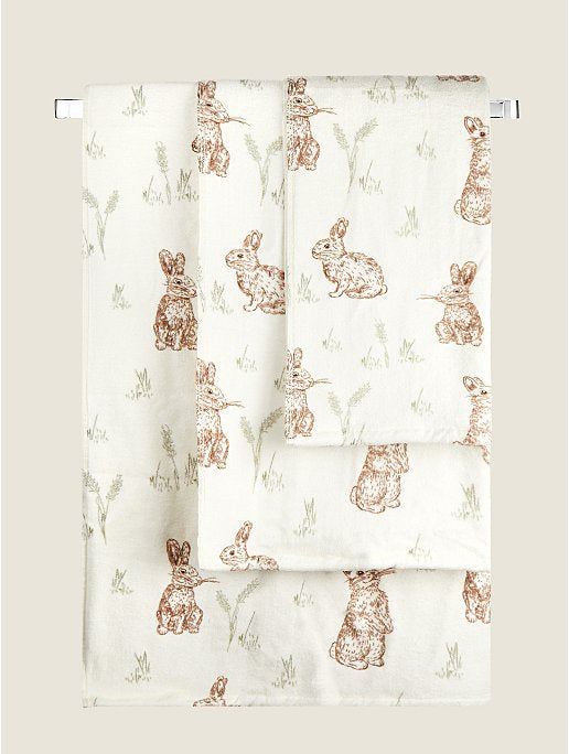 Natural Rabbit Towel Range