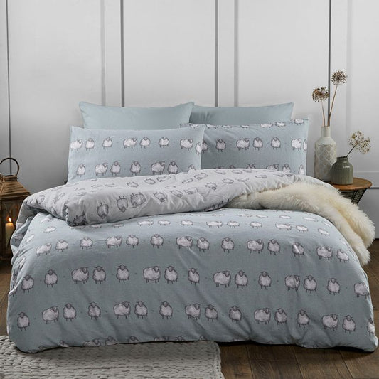 Brushed Cotton Sheep Reversible Duvet