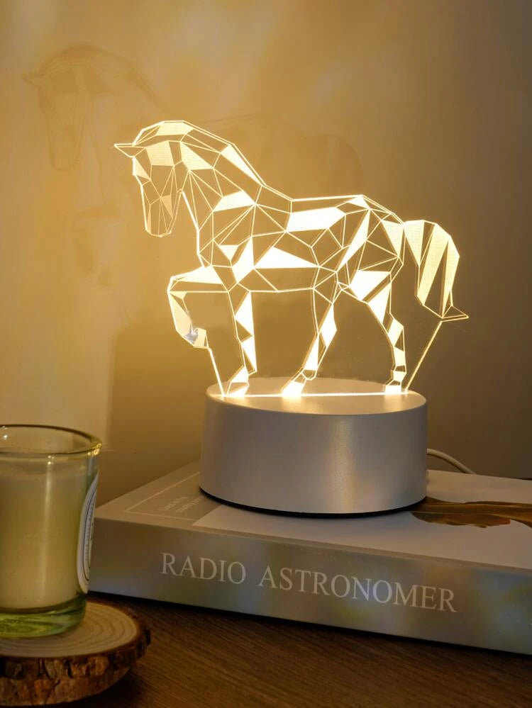 Glass Horse Lamp