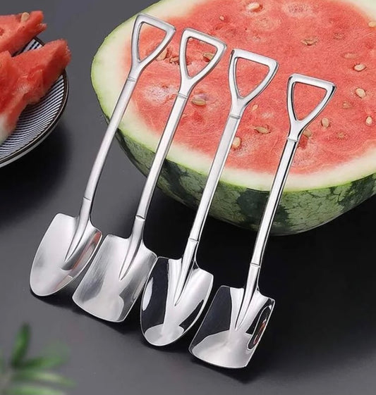 Sterling Silver Spade & Shovel Pudding Spoons