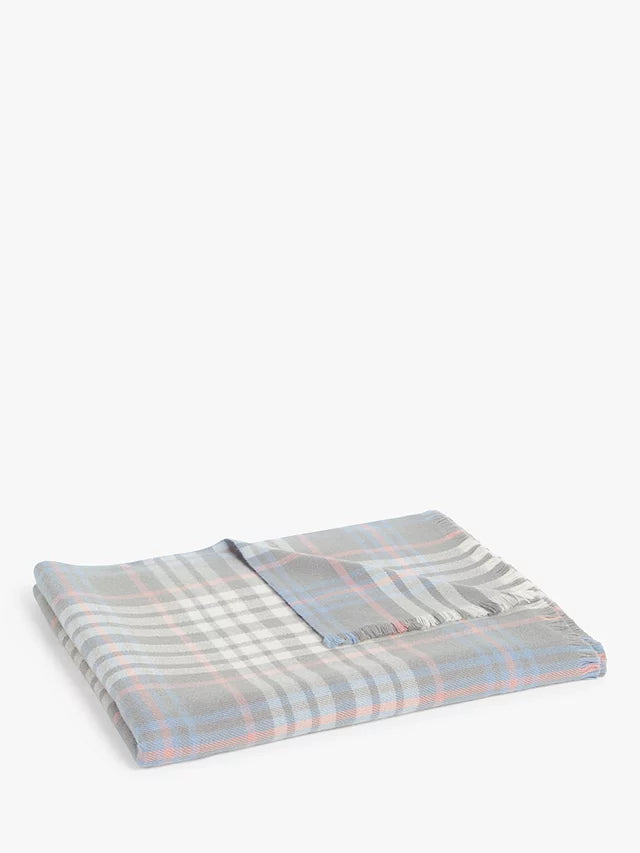 Grey Check Throw