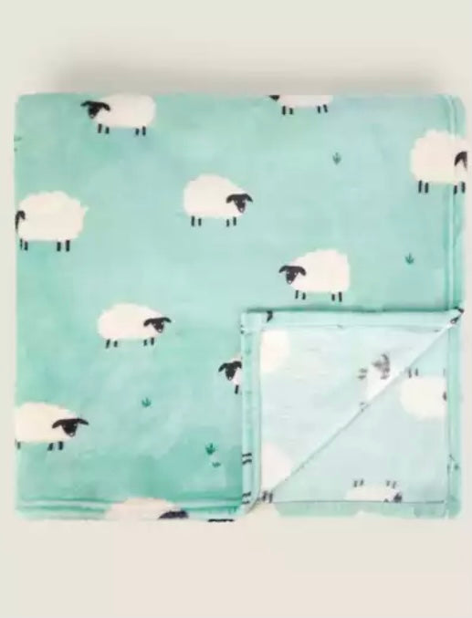 Turquoise Sheep Throw