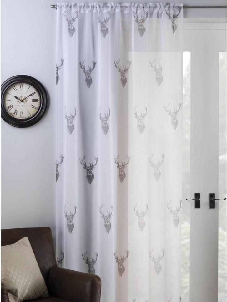 White & Grey Stag Voile Set