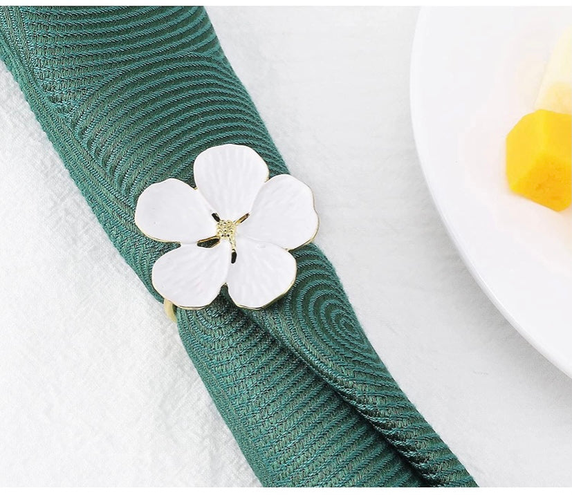 Flower Bloom Napkin Ring Set