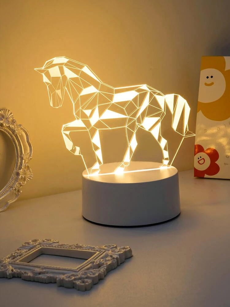 Glass Horse Lamp