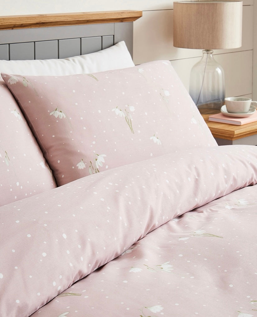 Snowdrop Pink Duvet Set