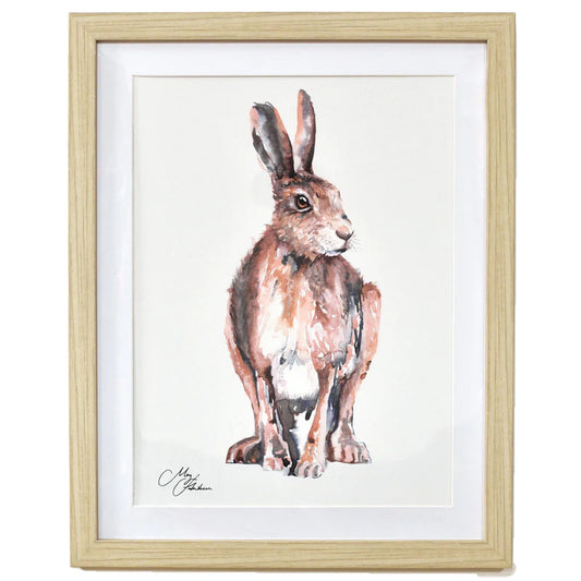 Hare Framed Print 50x40cm