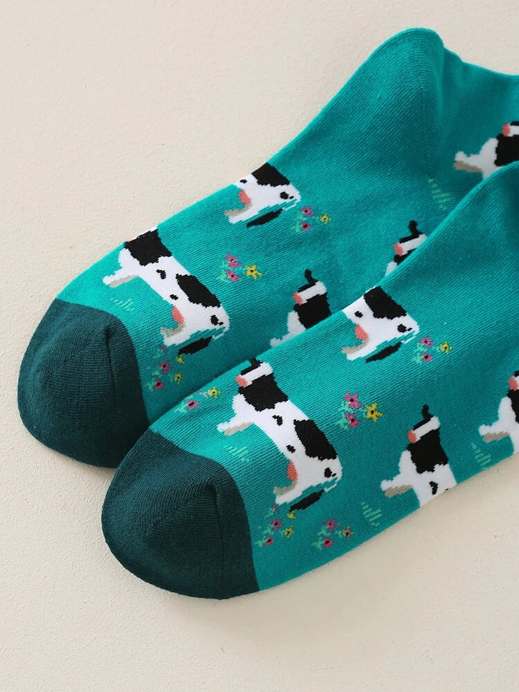 Cow Print Socks