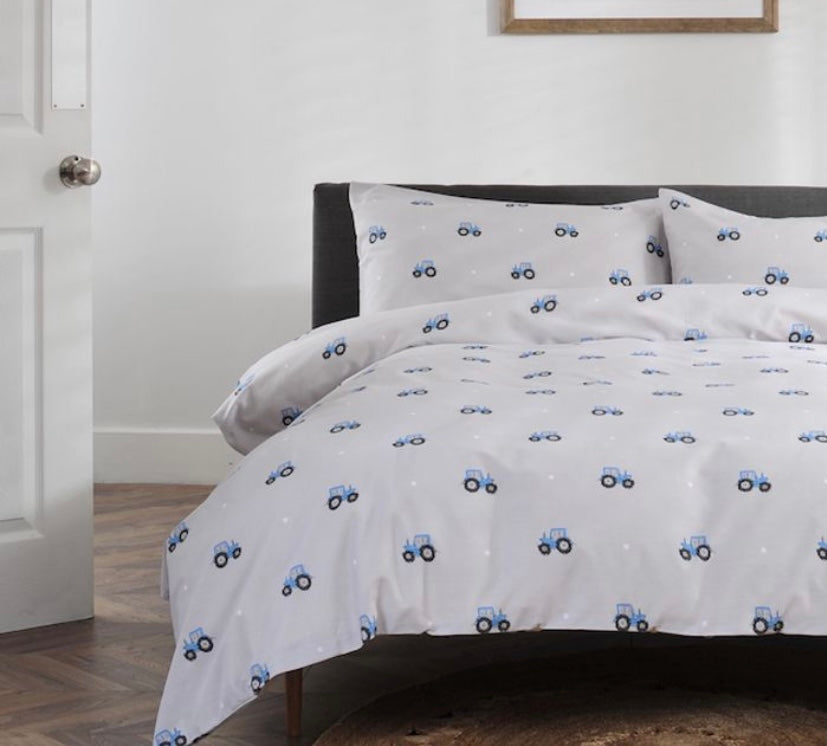 Blue Tractor Duvet Set