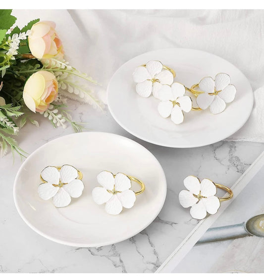 Flower Bloom Napkin Ring Set