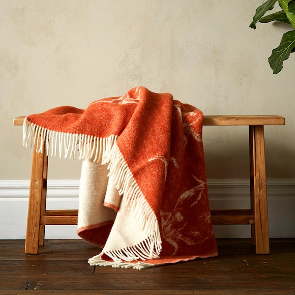 Pure Merino Wool Highland Cow Design Throw