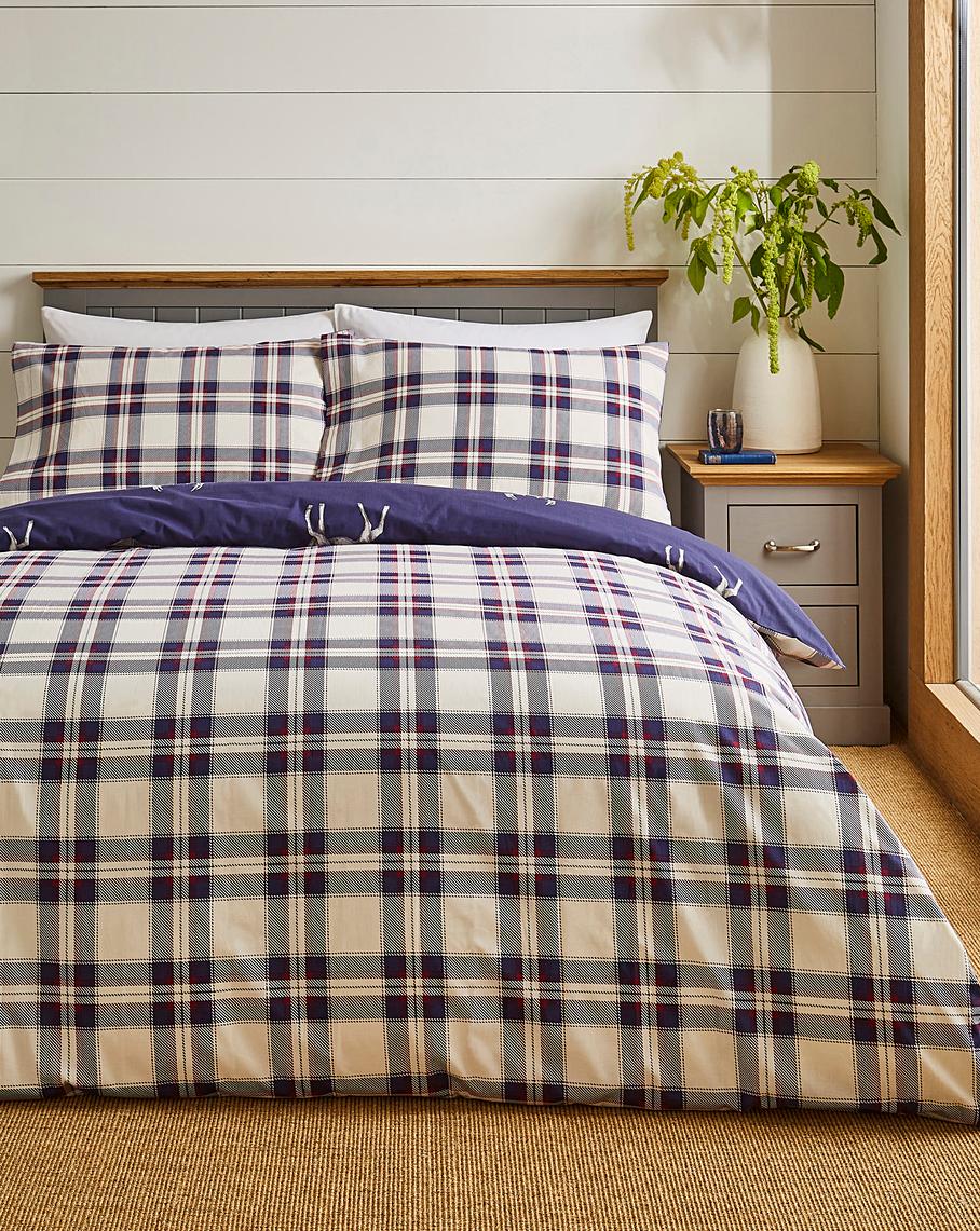 Spring Fawn Navy Duvet Set