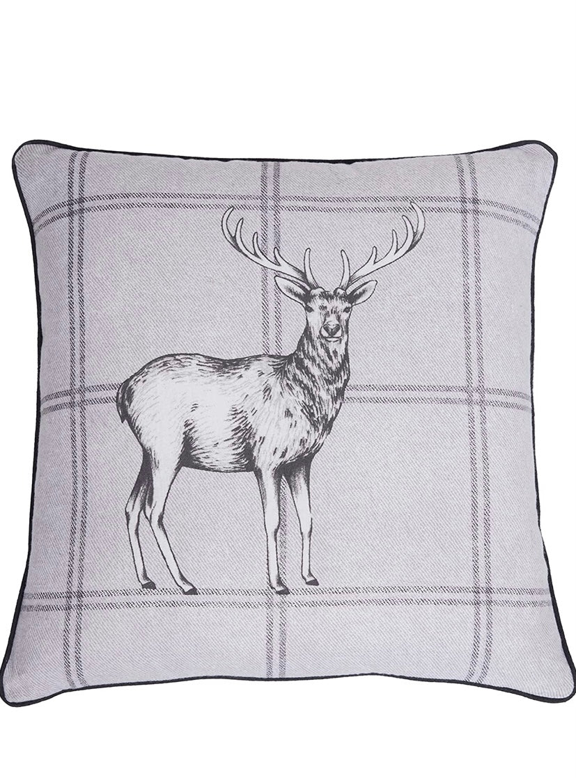 Stag Grey Brushed Cushion