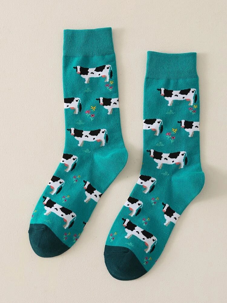 Cow Print Socks