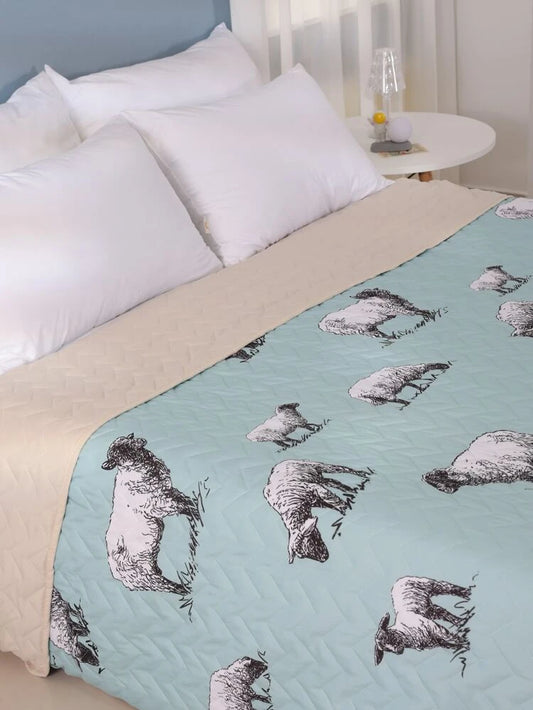 Turquoise Sheep Bedspread