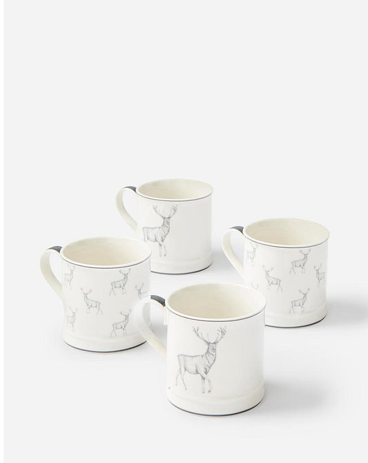 Stag Mugs Set of 4