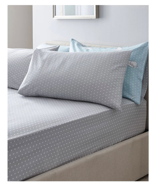 Dotty Duck Egg Fitted Sheet & Pillow Set