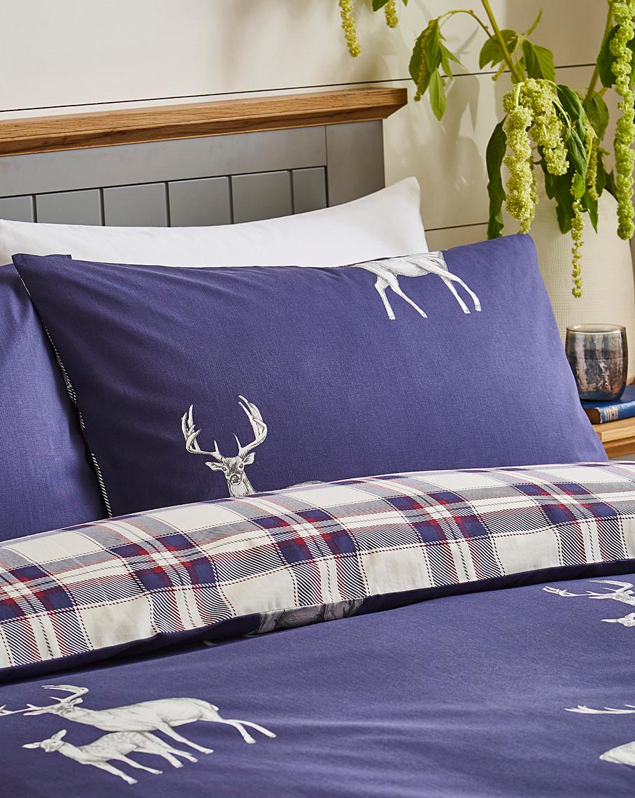 Spring Fawn Navy Duvet Set