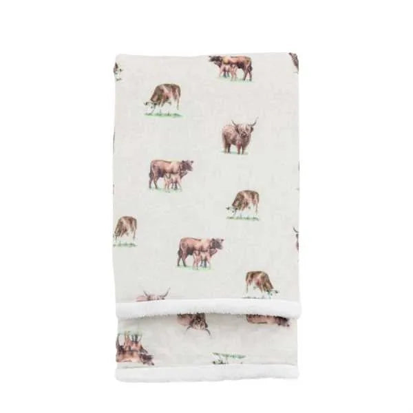 Cattle Fleece Throw