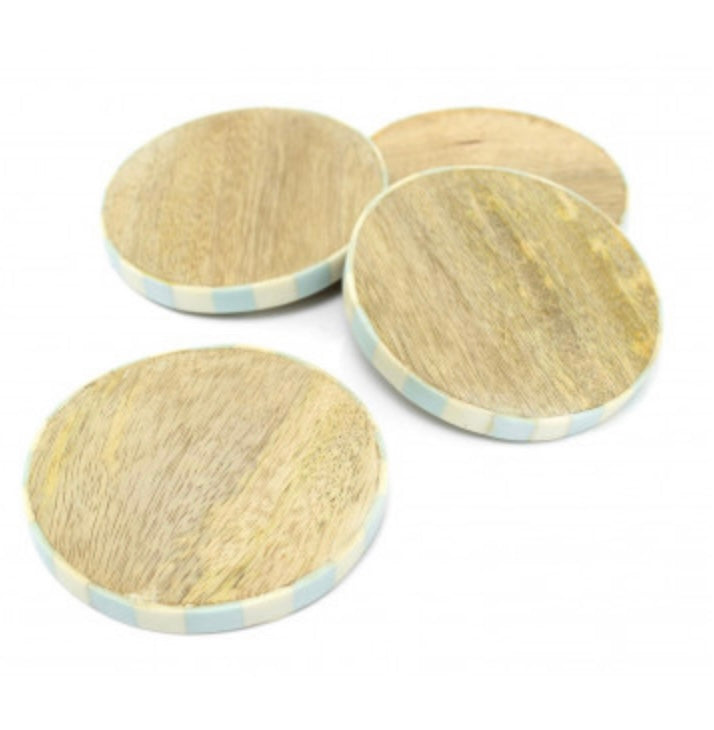 Striped Wooden Coasters