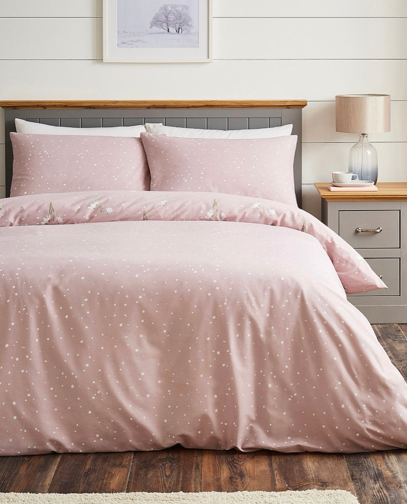 Snowdrop Pink Duvet Set