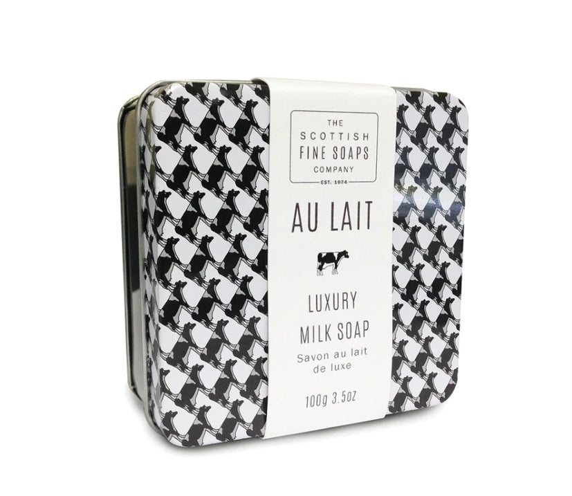 Au Lait Scent Cow Tin Soap