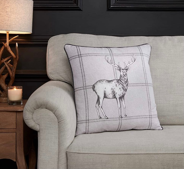 Stag Grey Brushed Cushion