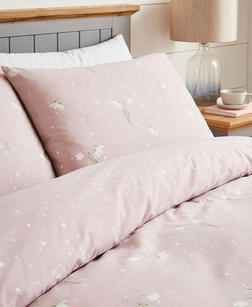 Snowdrop Pink Duvet Set