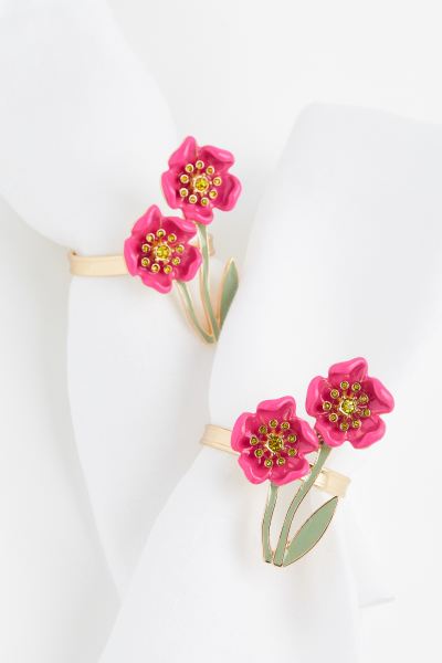 Pink Cosmos Napkin Ring