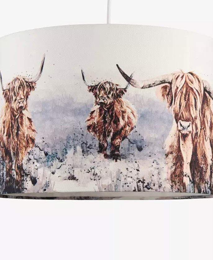 Highland Horns Lampshade